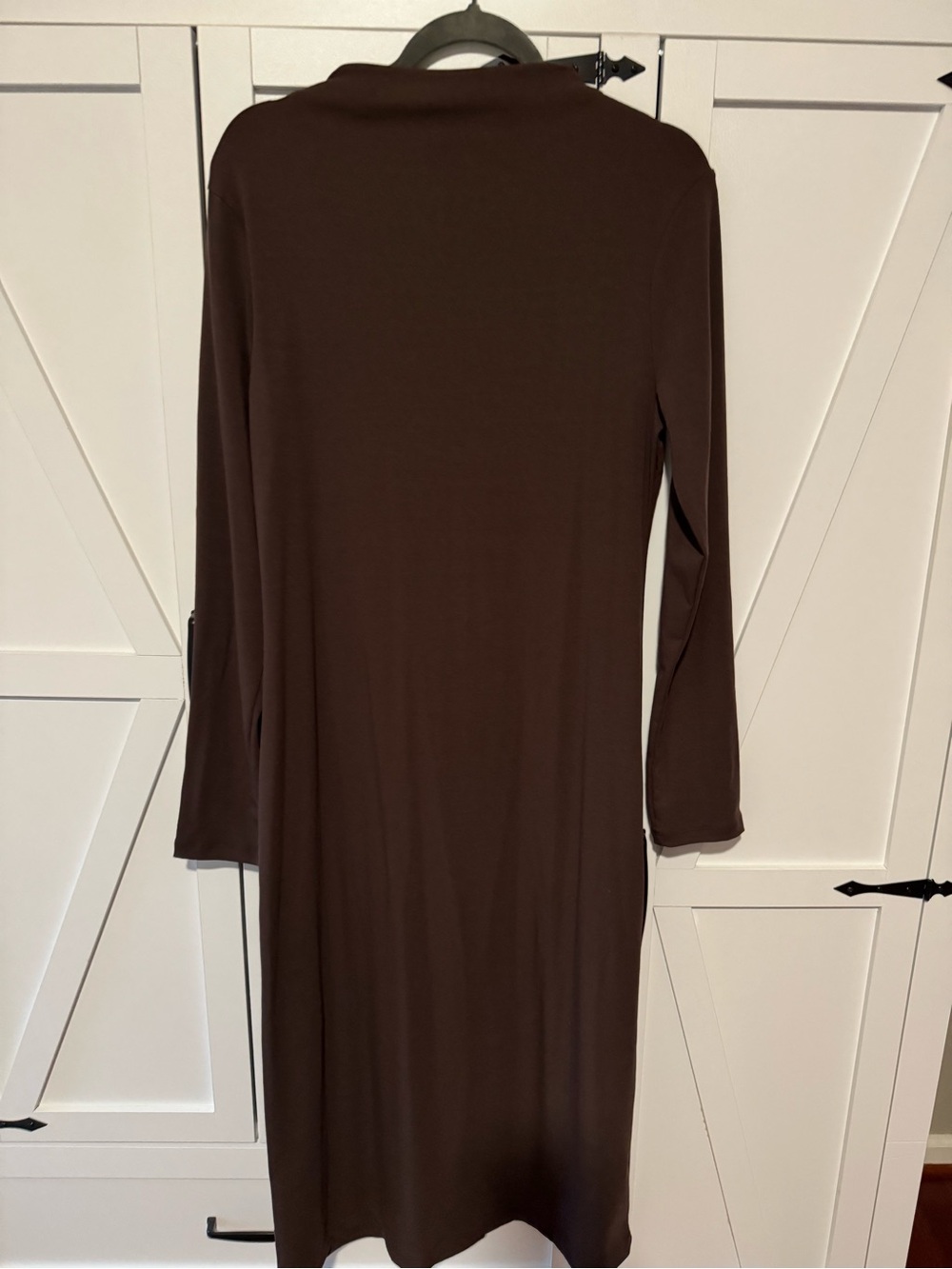 Banana Republic Dark Brown Long Sleeve Midi Dress